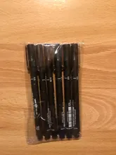 Juego de 6 unidades de pinceles de dibujo, Fineliner, marcador de Arte De Línea Ultra fino, tinta negra 005 01 02 03 05 08 micras, juego de oficina y escuela