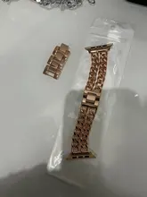 Correa de acero inoxidable para Apple Watch SE 6 5 4, banda de 40mm y 44mm, pulsera de eslabones de Metal para iwatch Series 1, 2, 3, 42mm y 38mm