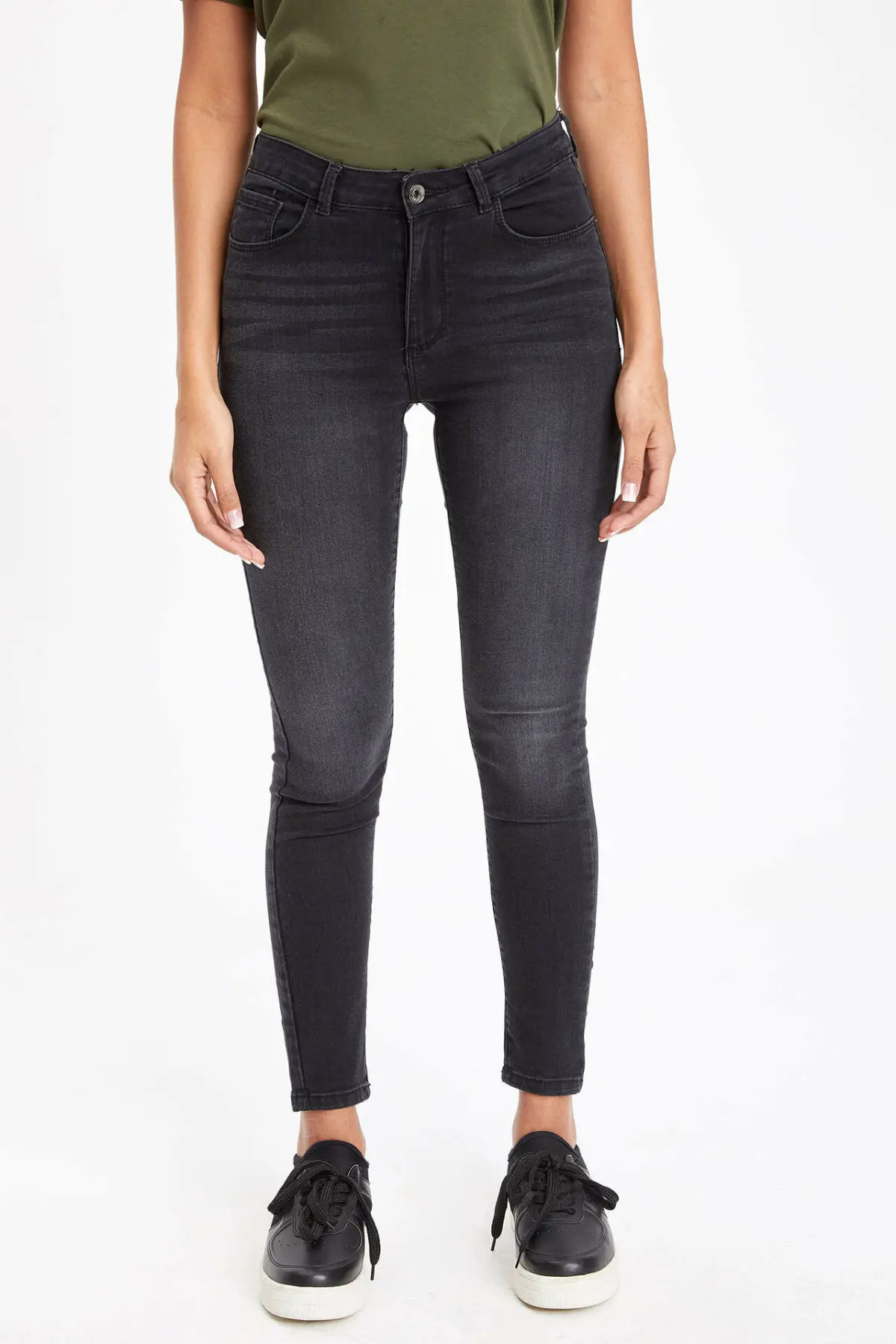 DeFacto Gray Mixed Washed Women Mid-waist Skinny Denim Jeans Simple Nine Minutes Trousers Stretch Pencil Pants-J9122AZ19SP
DeFacto Gray Mixed Washed Women Mid-waist Skinny Denim Jeans Simple Nine Minutes Trousers Stretch Pencil Pants-J9122AZ19SP