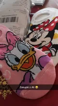 Disney-Calcetines de algodón para niña, medias invisibles de tobillo de Minnie, Mickey, Pato Donald, verano y otoño