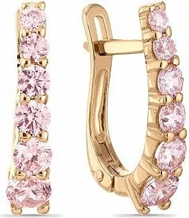 Lucas gold earrings with 12 cubic zirconia Red Gold 
Lucas gold earrings with 12 cubic zirconia Red Gold