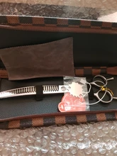 Fenice-Tijeras profesionales de peluquería para perros, tijeras de adelgazamiento curvado para cara y cuerpo, 7,0/7,5 pulgadas, JP 440C, alta calidad