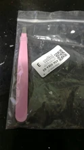 Pinzas para cejas, Belleza del cabello de acero inoxidable para quitar el pelo, accesorios de herramientas de maquillaje, color negro/rosa, 1 ud.