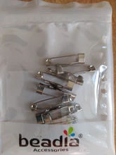 10 unids/lote 15 20 25 30 35 mm broche de Clip pines alfileres de seguridad broche ajustes en blanco Base para la fabricación de la joyería DIY suministros