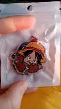 LLavero de una pieza con colgante acrílico de doble cara, accesorios de Anime, llavero de dibujos animados, 2019