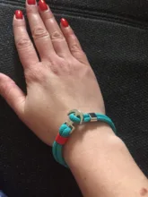 NIUYITID 2019 nueva cuerda de hilo rojo pulseras de mujer brazalete de ancla de encanto pirata en la mano