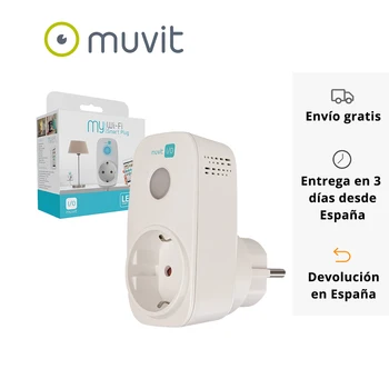 Muvit I / O MIOSMP001 - WiFi Smart Plug (Real Time Control, LED Night light, Random Timer, Smart setting)
Muvit I / O MIOSMP001 - WiFi Smart Plug (Real Time Control, LED Night light, Random Timer, Smart setting)