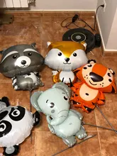 Globos de papel de aluminio con dibujos de animales para niños, Globos de aire de ardilla, zorro, decoraciones para fiesta de cumpleaños, juguetes inflables de erizo