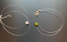 Collar de hilo de pescar transparente para mujer, gargantilla de diamantes de imitación, colgante de cadena Invisible, joyería femenina