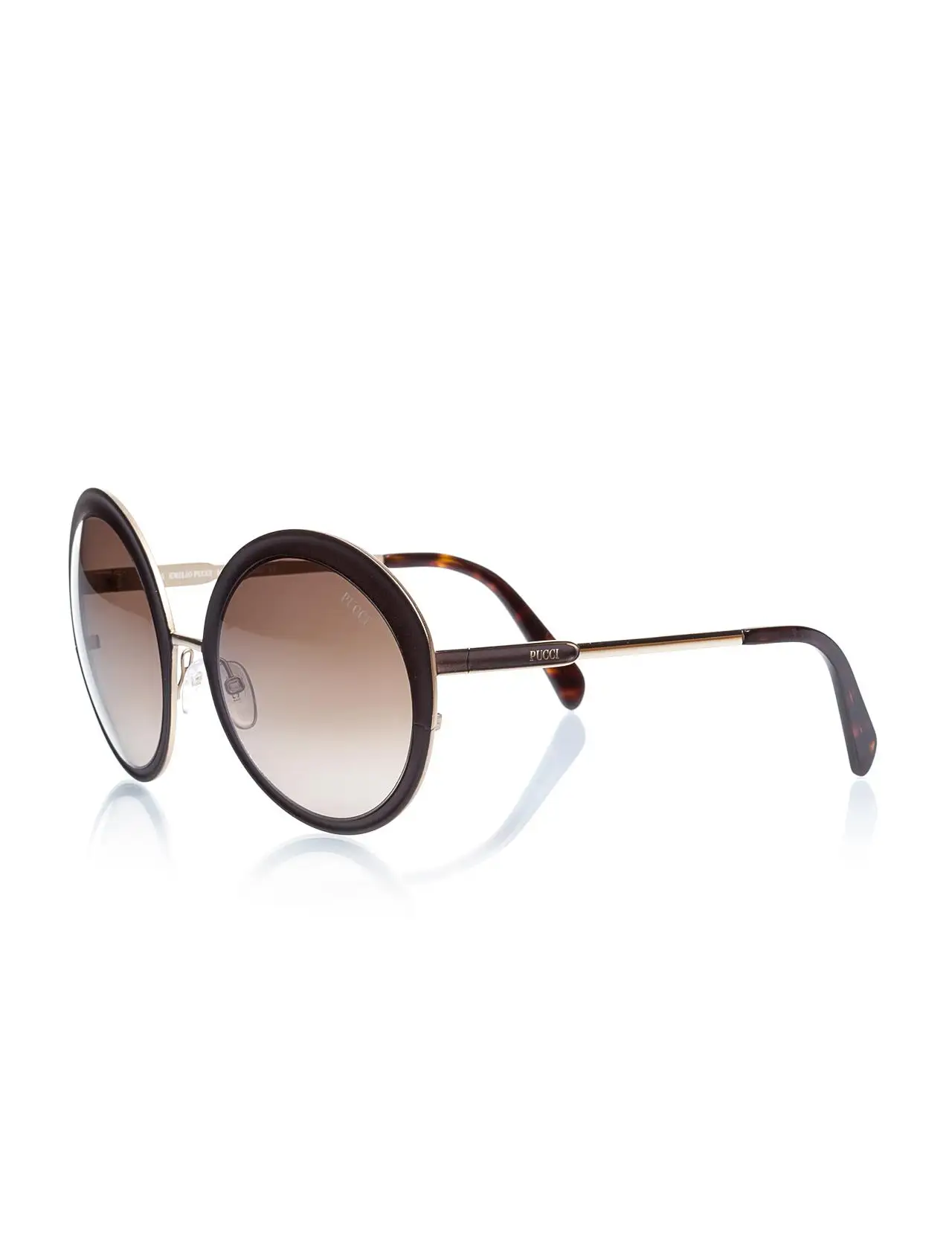 

Women's sunglasses ep 0038 49k metal Brown organic oval Round 57-23-135 emilio pucci