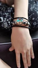 Pulsera trenzada de varias capas para niños, brazalete de cuero trenzado, con diseño de estrella de juguete