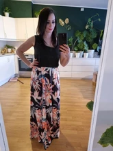 NASHAKAITE vestido para madre e hija otoño verano florales de retales vestido largo para mamá y mí ropa de madre e hija