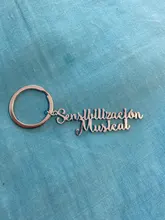 De escultura llaveros con nombre personalizado inicial clave cadena con nombre grabado Carta para las mujeres de la joyería de los hombres regalos