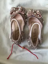 Zapatos de princesa brillantes para niños, zapatillas de perlas con diamantes de imitación para fiesta y boda, D487, 2020