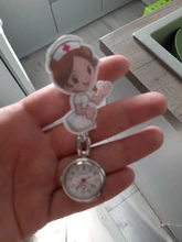 Reloj de bolsillo con movimiento de cuarzo y aguja luminosa, diseño de enfermera