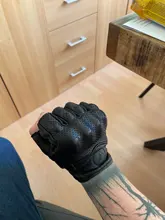 Guantes de moto de cuero auténtico para invierno y verano, equipo de protección para Motocross con pantalla táctil