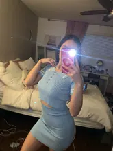 Top de manga corta con botones y falda, Conjuntos de 2 piezas, para mujer, informal, a la última moda