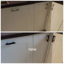 Cabinet Pulls Hardware Knobs Cupboard Drawer-Handles Square T-Bar Kitchen Bathroom Black