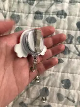 Enfermera-carrete de insignia retráctil con hermosas flores de silicona, 60cm, para estudiante, Enfermera, exposición, Tarjeta De Nombre, pecho, tarjeta de identificación, nuevo