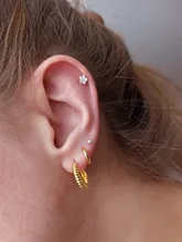 Aide Minimalis-pendientes circulares de 100% Plata de Ley 925 para aniversario, aretes de aro de compromiso, 5/6/7/8/9 MM