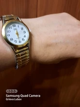 Reloj de cuarzo Vintage para hombre y mujer, pulsera elástica de oro y plata, de negocios, para parejas, para fiesta y oficina, 1 Uds.