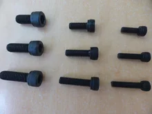 10 Uds M3 M4 M5 M6 M8 304 A2 de acero inoxidable Grado negro de acero 12,9 DIN912 hexagonal de cabeza hexagonal tornillo Allen tornillo L = 4-60mm
