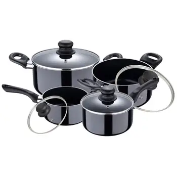Kitchen battery 8 PCs pressed aluminum with non-stick coating San Ignacio fit for all fires
Kitchen battery 8 PCs pressed aluminum with non-stick coating San Ignacio fit for all fires