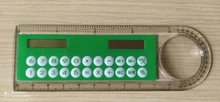 Mini regla ultradelgada, Calculadora con lupa, multifunción, 10cm, Calculadora, suministros de oficina