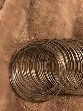 Lote de 100 unidades de cuentas de alambre de acero con memoria de 0,6mm, accesorios para fabricación de pulseras