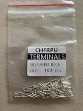 Terminal Copper Non-Insulated-Wire-Connector-Ferrules Electrical-Cable Tinned AWG 22-10