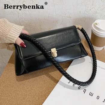 Berrybenka Luxury Retro Oil Wax Leather Women's Bag 2020 New Fashionable Version Versatile Woven Hand-held Shoulder Underarm Bag
Berrybenka Luxury Retro Oil Wax Leather Women's Bag 2020 New Fashionable Version Versatile Woven Hand-held Shoulder Underarm Bag