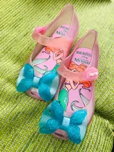 Disney-sandalias de gelatina de sirena para niñas, zapatos transpirables no deslizantes de alta calidad para verano, Melissa