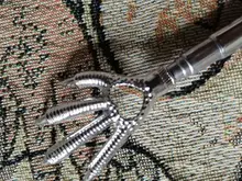 Garra telescópica compacta, masajeador rascador trasero de acero inoxidable, ajustable, para rascar la espalda, protector de mano