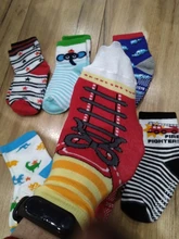 Calcetines náuticos antideslizantes de algodón para niños, calcetín de corte bajo para chico, con empuñaduras de goma, para las cuatro estaciones, de 0 a 6 años, 6 par/lote