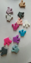 Baby Pacifier-Chain Teething-Toys Crown Silicone Pendant-Accessories Food-Grade 10pcs