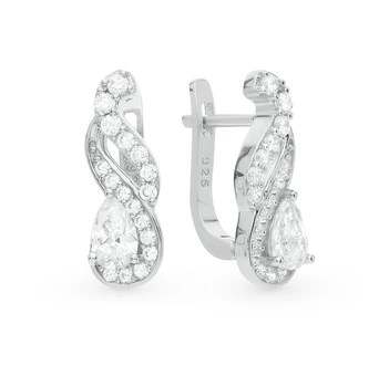 Silver earrings with cubic zirconia sunlight sample 925 test
Silver earrings with cubic zirconia sunlight sample 925 test