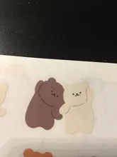 Mohamm-pegatina decorativa de PVC para Colegio estacionario tela creativa, oso de travestis, bonitos dibujos animados, serie, suministros, 1 Uds.