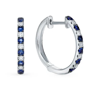 Gold earrings with sapphires and diamonds sunlight sample 585
Gold earrings with sapphires and diamonds sunlight sample 585