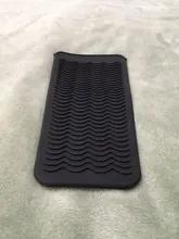 Esterilla de viaje de silicona resistente al calor, bolsa para rizar el pelo, plancha, multifunción, antideslizante, plana, Herramienta de Peinado
