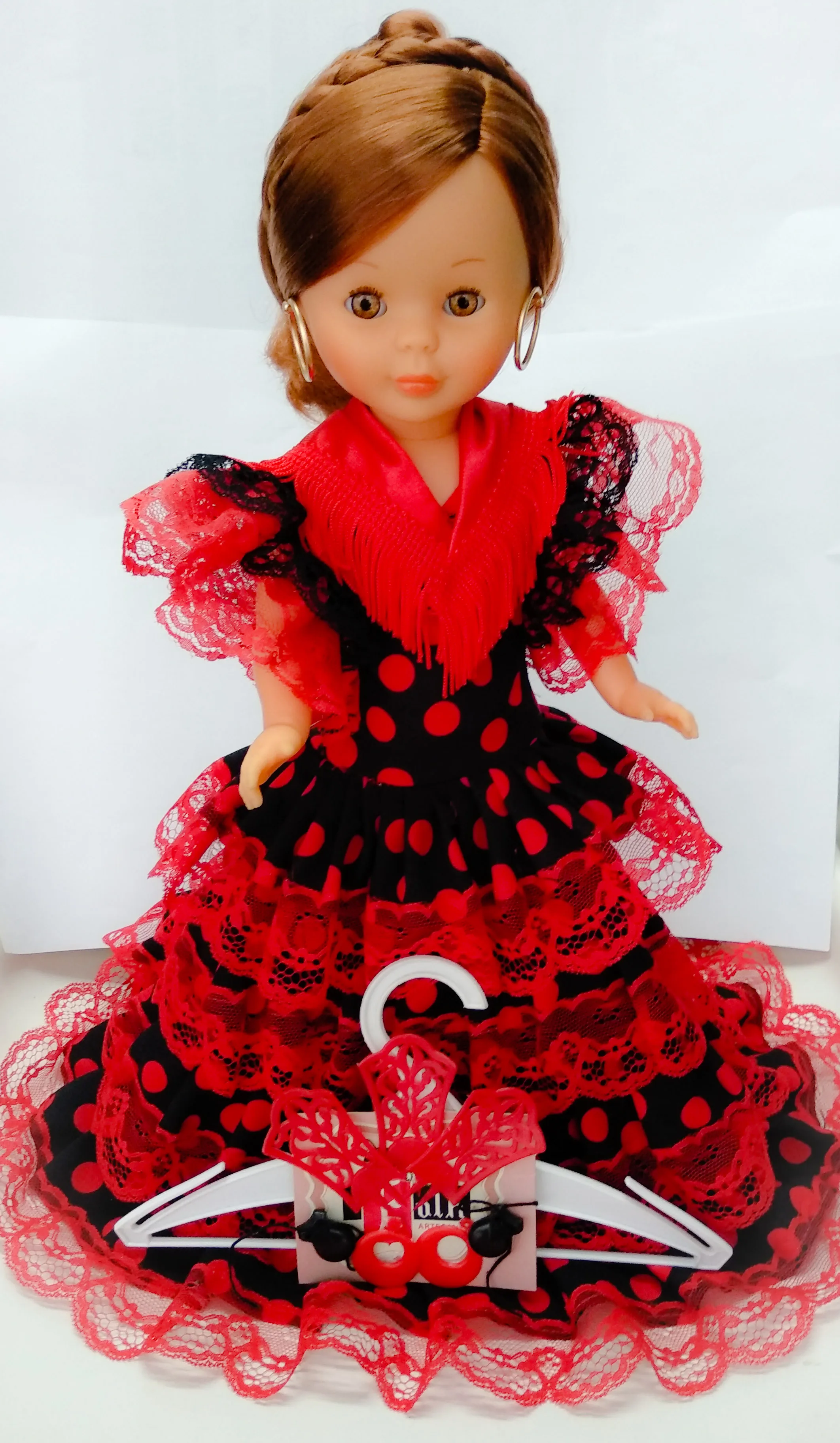 Folk Artesanía vestido complementos andaluza flamenca para muñeca Nancy clásica 
