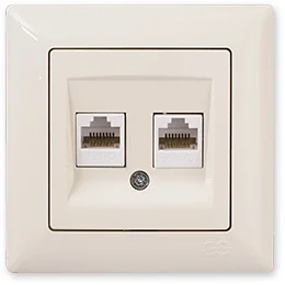 PnpnElectrıc Gns Visage Ambiance Double Data Socket (2 xRJ45 Cat5) Cream 
PnpnElectrıc Gns Visage Ambiance Double Data Socket (2 xRJ45 Cat5) Cream