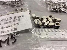 NINDEJIN-cabeza de martillo de tuerca de acero al carbono, tornillos de ranura en T deslizantes, M3, M4, M5, M6, M8, 2020, 3030, perfil de aluminio, serie 4040, 30 Uds.