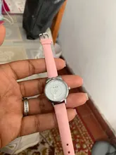 Reloj de pulsera de cuarzo con diseño de gato negro para niños y estudiantes, cronógrafo de cuero, color rosa, regalo para niñas