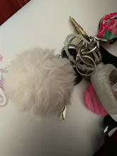 LLavero de peluche de bola rosa para mujer, colgante de pompón de bola sencilla, Animal Artificial, bolsa de coche, juguete, 1 Uds.