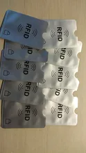 Funda de aluminio con bloqueo NFC para tarjetas de Anti RFID, funda con tarjetero, protección antirrobo para billetera plateada