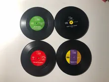 Drink Coaster Table-Mats Nonslip-Pads Coffee-Mug-Cup Vinyl Record Heat-Resistant Creative