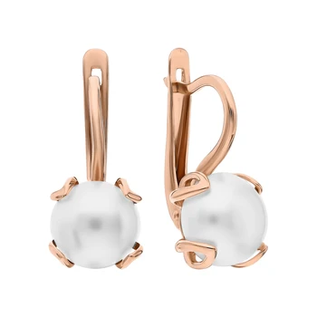 Gold earrings with pearls cultured sunlight sample 585
Gold earrings with pearls cultured sunlight sample 585