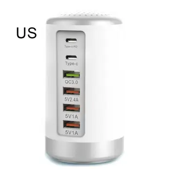 Multi-port 65W PD + QC3.0 Cylindrical Charger Type-C Multi-Port USB US EU Plug Charging Head Smart Adapter For Android iPhone
Multi-port 65W PD + QC3.0 Cylindrical Charger Type-C Multi-Port USB US EU Plug Charging Head Smart Adapter For Android iPhone