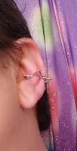 Pendiente de cartílago falso para mujeres, pendientes de Clip de estrella, Color dorado, sin Piercing, 1 Uds., 2020