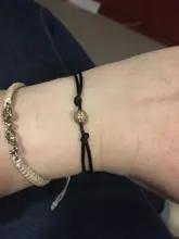CHSXY-pulsera de cuerda de hilo rojo de la amistad de la suerte, abalorio de bola de circón cúbico de alta calidad, joyería tejida a mano minimalista